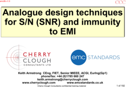 Analogue design techniques for S/N (SNR) and immunity to EMI image #1