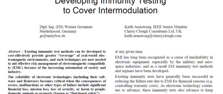 Developing Immunity Testing to Cover Intermodulation image #1