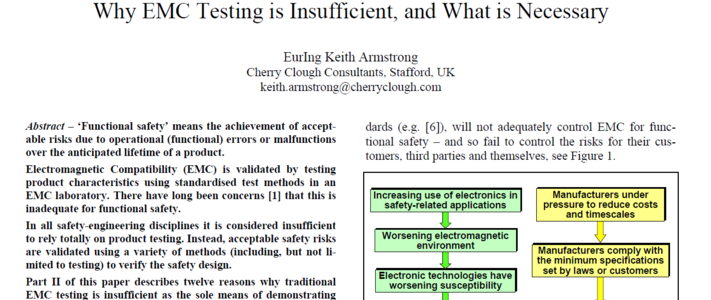 EMC for the Functional Safety of Automobiles Why EMC Testing is Insufficient, and What is Necessary image #1