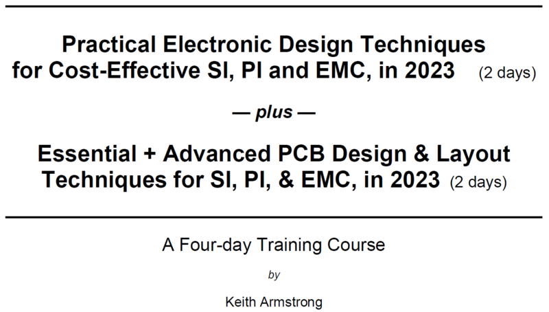 Four day course for cost-effective EMC design for electronic products ...