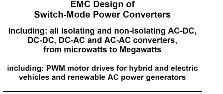 EMC Design of Switch-Mode Power Converters (1-day course) image #1