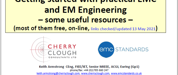 Getting started with practical EMC and EM Engineering - some useful resources - Updated May 2021 image #1