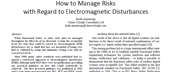 How to Manage Risks with regard to Electromagnetic Disturbances - Ottawa 2016 image #1