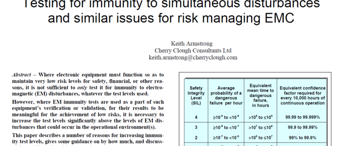 Testing for immunity to simultaneous disturbances and similar issues for risk managing EMC image #1