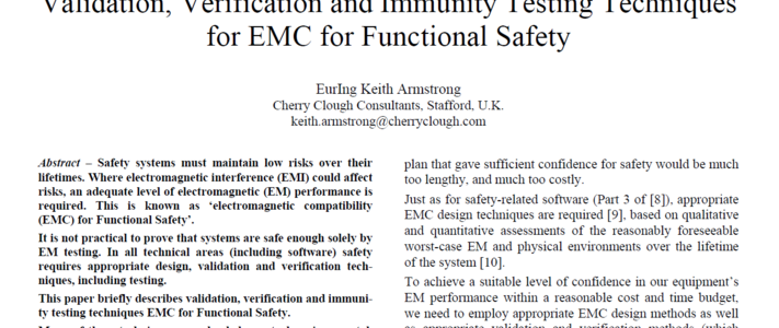 Validation, Verification and Immunity Testing Techniques for EMC for Functional Safety image #1
