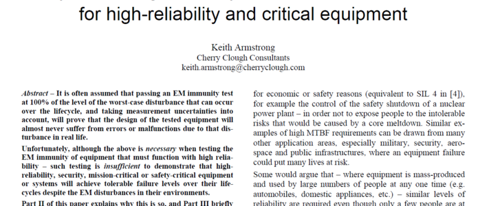 Why increasing immunity test levels is not sufficient for high-reliability and critical equipment image #1